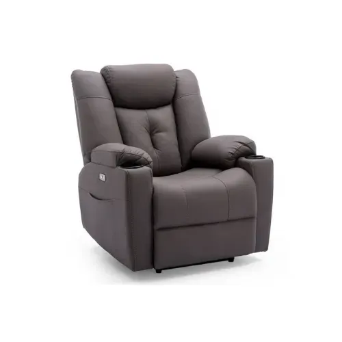 Botik kahverengi tek motorlu ortopedik TV koltuğu, ergonomik tasarımıyla konfor sunar.