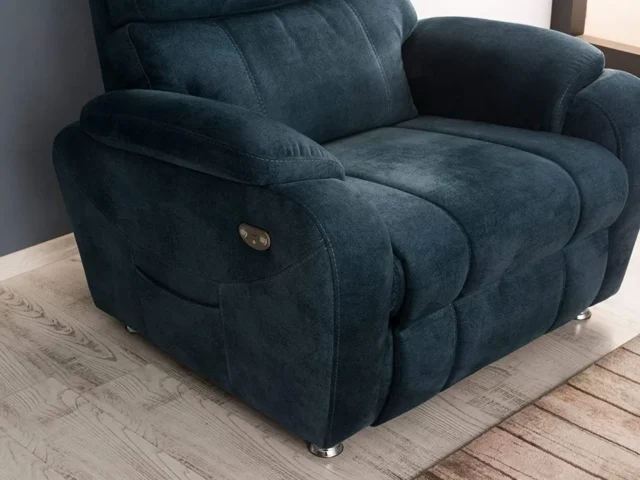 Lacivert Motorlu Ortopedik TV Koltuğu – Sinema Koltuğu